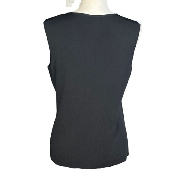 Vintage Chico's Knit Tank Top Size Large Black Work Layer Hong Kong Minimalist - Picture 2 of 7